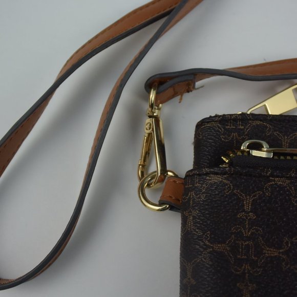 Nanette Lepore Slim Monogram Crossbody Purse w Detachable Strap New Without Tags - Picture 3 of 11